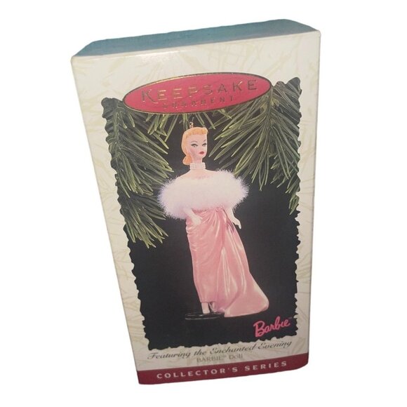 Hallmark Keepsake Barbie Enchanted Evening Ornament Pink 1996 Christmas Holiday - Picture 3 of 4